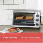 Black & Decker 6 Slice Convection Toaster Oven Stainless Steel/Black - Image 5