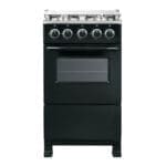 Maxsonic 20 Inch Gas Range 4 Burner Black