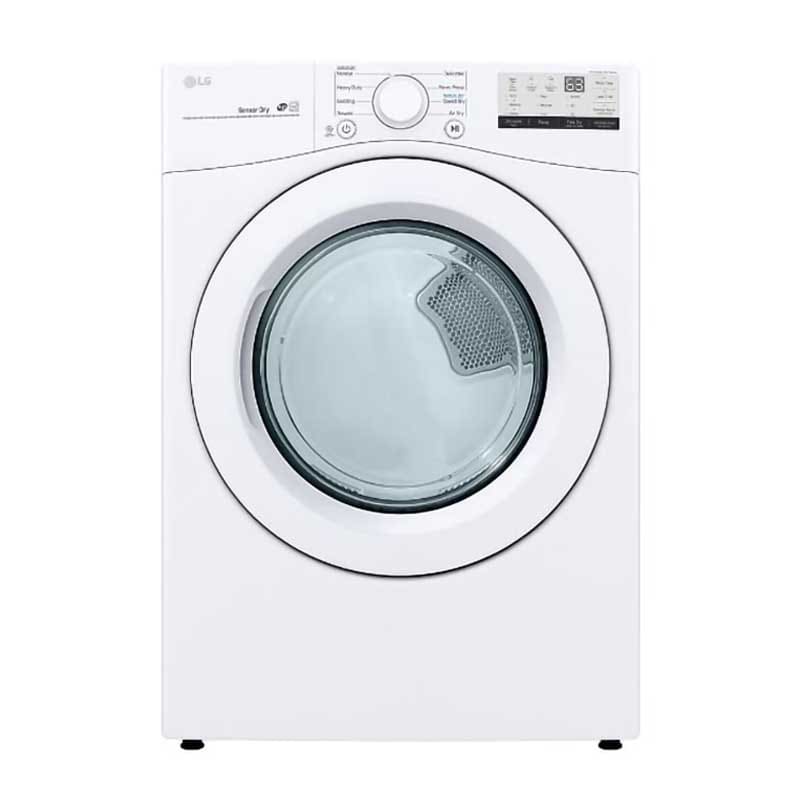 DLE3400W LG 7.4cu. ft. 8 cycle Front Load Dryer White - Image 1