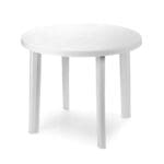 Plastic Table Round White