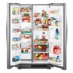 Whirlpool 25cu. ft. Side by Side Refrigerator, Stainless Steel - Image 3