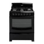 Acros 30 Inch Gas Range 6 Burner, Black