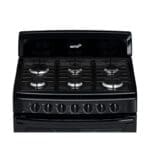 Acros 30 Inch Gas Range 6 Burner, Black - Image 2