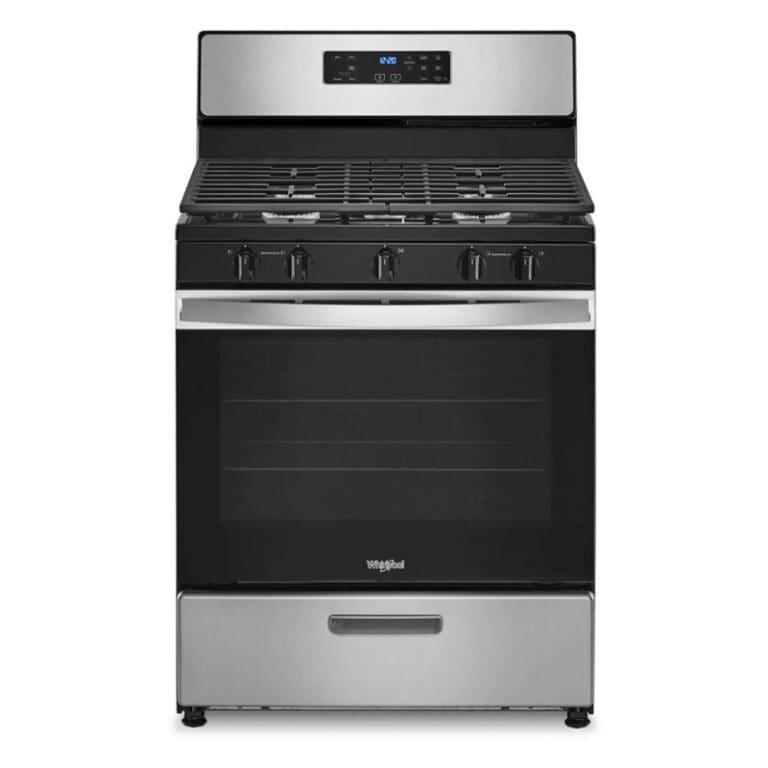 LWF7700S-1 Whirlpool 30 Inch Gas Range 5 Burner, Silver - Image 1