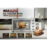 Maxsonic 30L, 6 Slice Toaster Oven with Rotisserie - Image 3