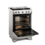 Frigidaire 24 Inch Gas Range 4 Burner with VaporBake and Glass Cover, Stainless Steel - Image 3