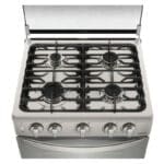 Frigidaire 24 Inch Gas Range 4 Burner with VaporBake and Glass Cover, Stainless Steel - Image 4