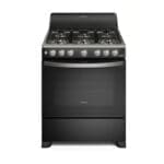Frigidaire 30 Inch Gas Range 6 Burner with VaporBake and EasyClean, Black