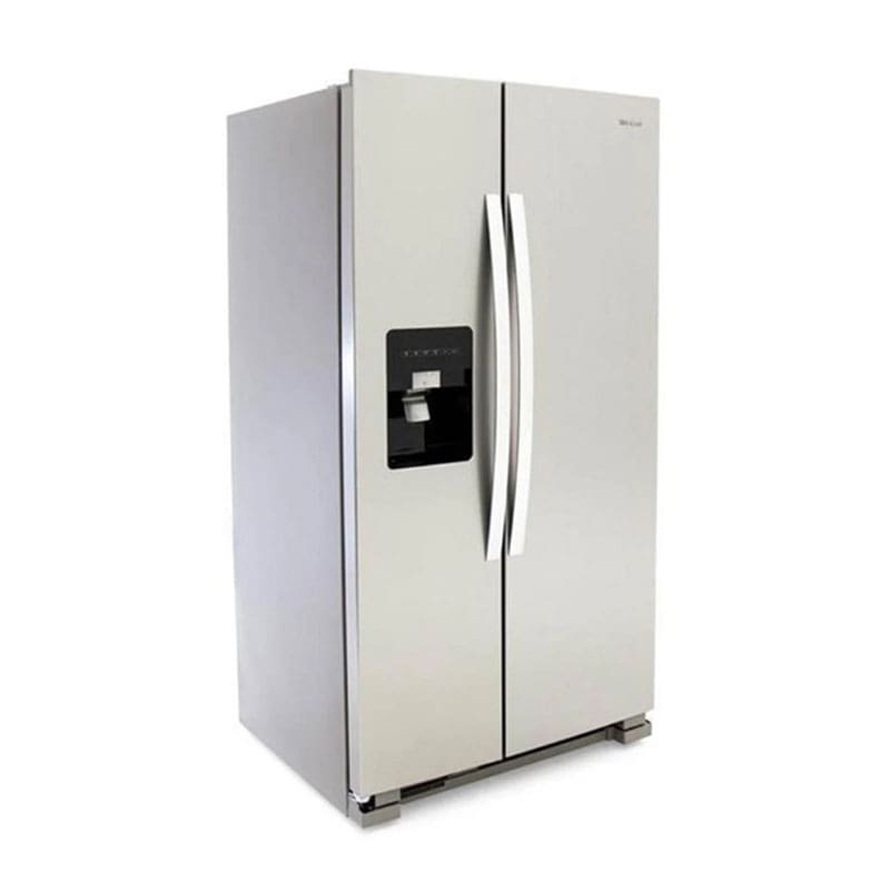 7WRS25SDHM Whirlpool 25cu. ft. Side by Side Refrigerator, Stainless Steel with Ice Maker & Water Dispenser - Image 1